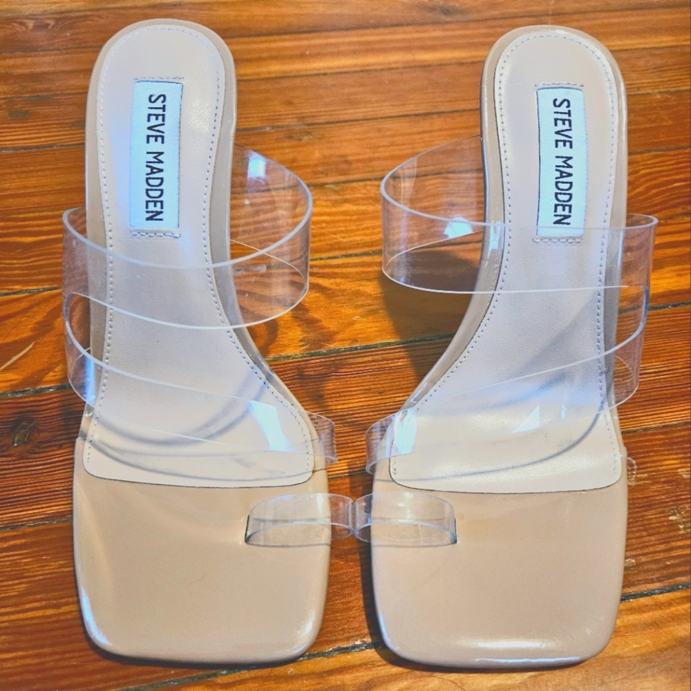 Steve Madden Clear Strap Heels